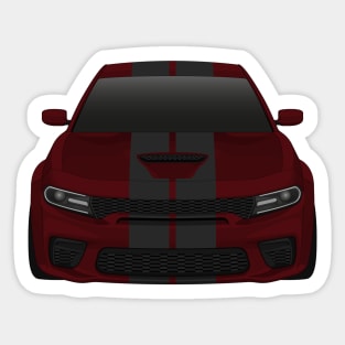 Charger Widebody Octane-red + carbon stripes Sticker